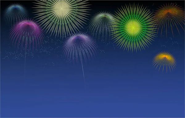 Tűzijáték Csillagos Illusztráció — Stock Vector
