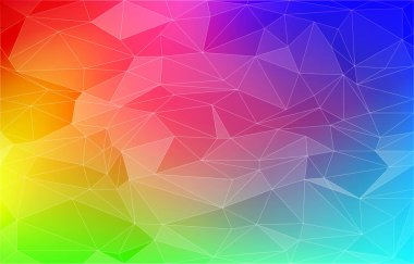 Arkaplan materyali, çokgen benzeri gökkuşağı gradyanı