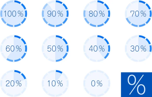 Diagram Med Minnesmätare Blå — Stock vektor