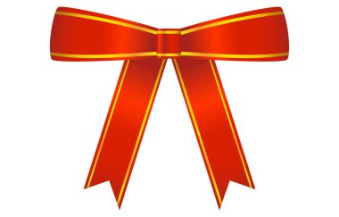 Kırmızı kurdele süslemesi.