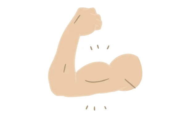 Kroppsdeler Mannlig Materiale Overarm Bicep – stockvektor