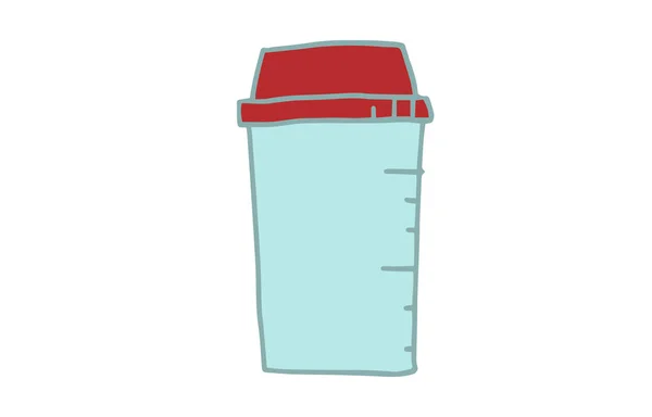 Illustration Des Krafttrainings Proteinshaker — Stockvektor