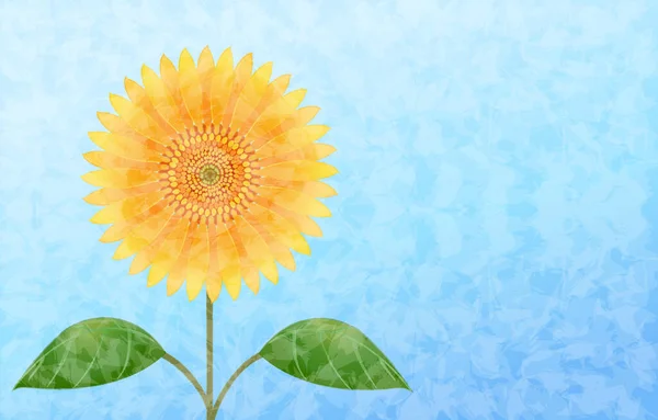 Illustration Large Sunflower — Stock Vector