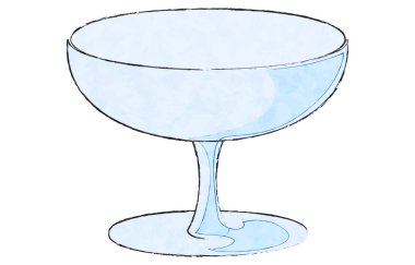 Boş cam kabın tasviri