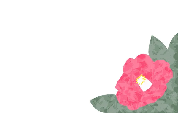 Цветок Камелии Белый Фон — стоковый вектор