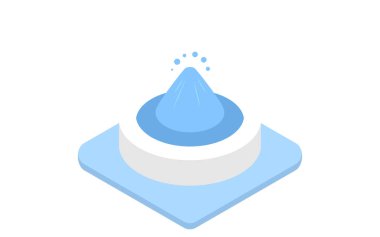 İzometrik fıskiyenin mavi simgesi