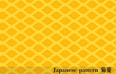 Sarı Japon kağıdı ve Japon deseni: Kikubishi, çeviri: