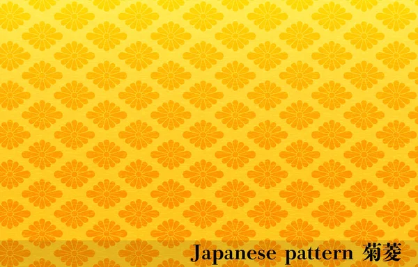Japanisches Gold Und Japanisches Muster Kikubishi Übersetzung Kikubishi — Stockvektor