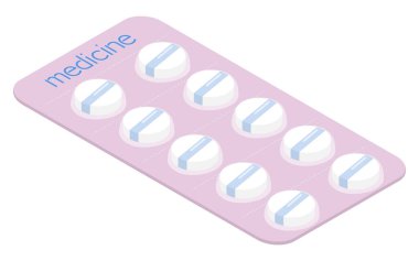 Bir sayfa izometrik için tablet illüstrasyonu