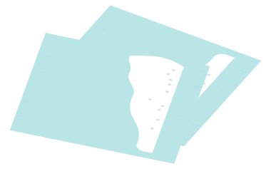 Bireysel olarak paketlenmiş toz tıbbın izometrik çizimi