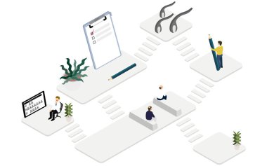 AGA saç dökülmesi kliniğinin izometrik resmi