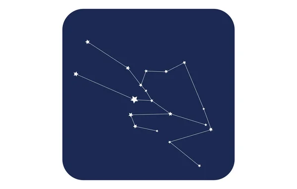 Constellatie Blauwe Pictogrammen Vectorillustratie Stier — Stockvector