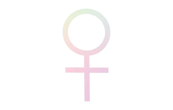 Piktogramm Weibliche Marke Regenbogenstempel — Stockvektor