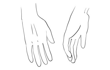 Beyaz arkaplanda el ele tutuşan vektör simgesi