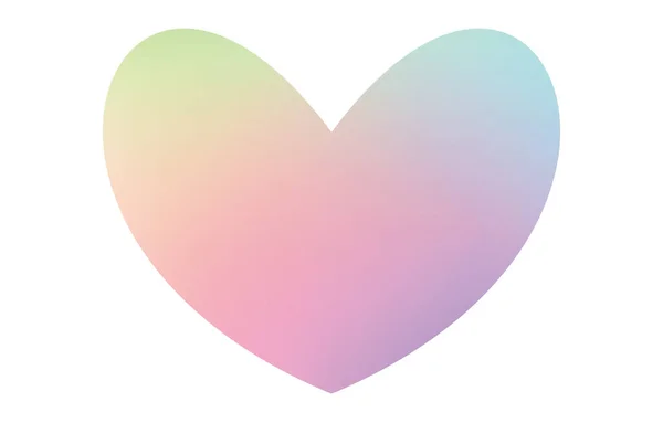 Icono Del Vector Del Corazón Fondo Del Arco Iris Troquelado — Vector de stock