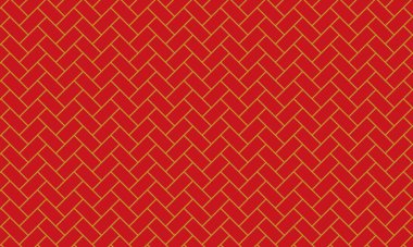 Japon deseni Higaki, altın ve kırmızı