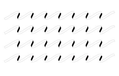 Ortodoks siyah ve beyaz kurdelesinin kıvrımlı parçaları.