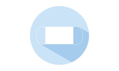 Mavi gölgeli daire simgesi, maske