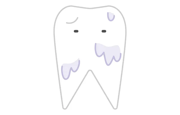 Kadınlaştırma Dişlerin Erimesi Görüntüsü Ağızdaki Değeri Asidik Seviyeye Yaklaştıkça — Stok Vektör