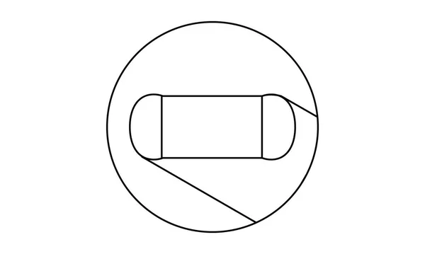 Значок Круга Черной Тенью Маской — стоковый вектор