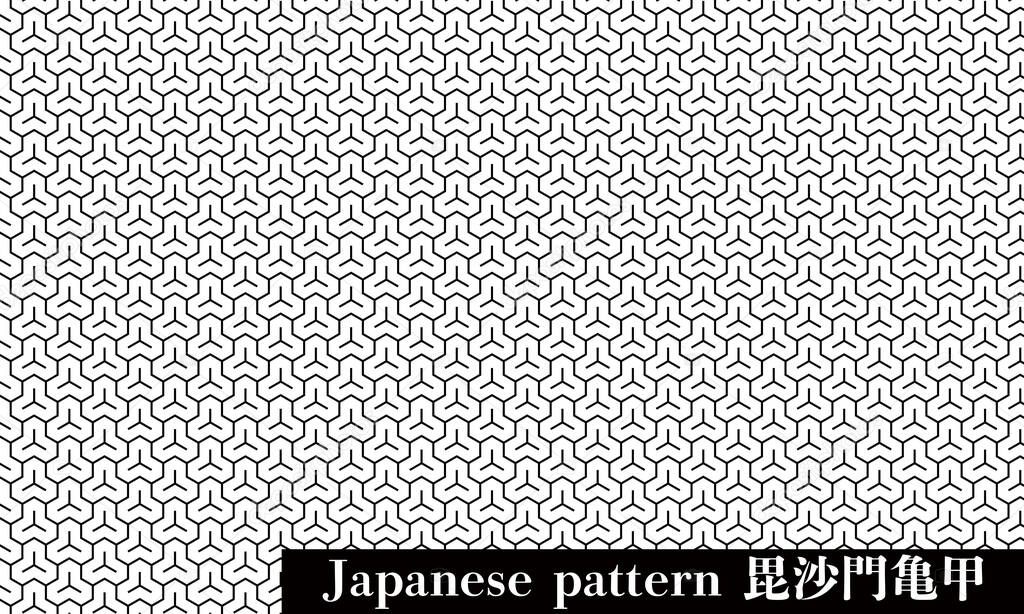 Japanese patter, black and white