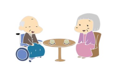 Bakım evi: yaşlı iyi yaşlı çift