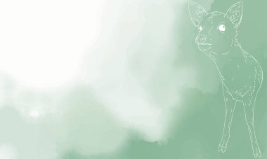 Gerçek geyik çizgisi, yeşil eğimli.