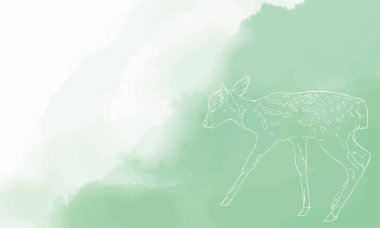 Gerçek geyik çizgisi, yeşil eğimli.