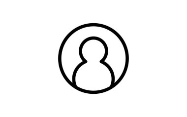 Basit profil simgesi, beyaz arkaplan