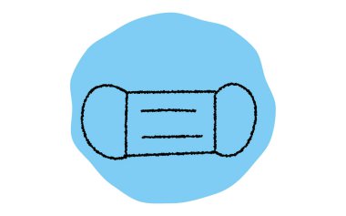 Basit maske simgesi, kalem yazma biçimi