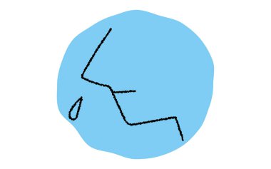 Basit sümük simgesi, kalem yazma biçimi