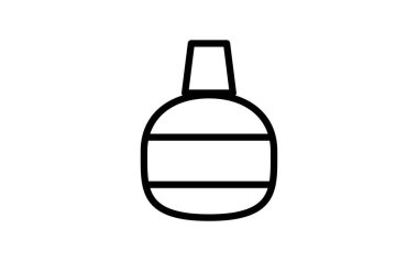 Basit göz damlası simgesi, siyah ve beyaz