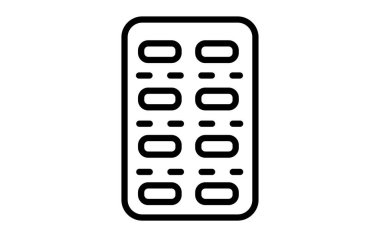 Basit bir plastik kutuda tıp simgesi, siyah ve beyaz