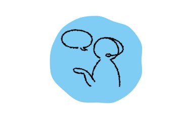 Basit müşteri desteği simgesi, kalem yazma biçimi