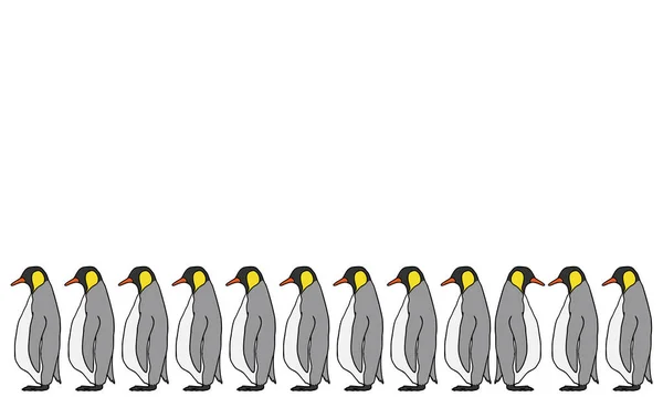 Ilustração Pinguim Imperador — Vetor de Stock