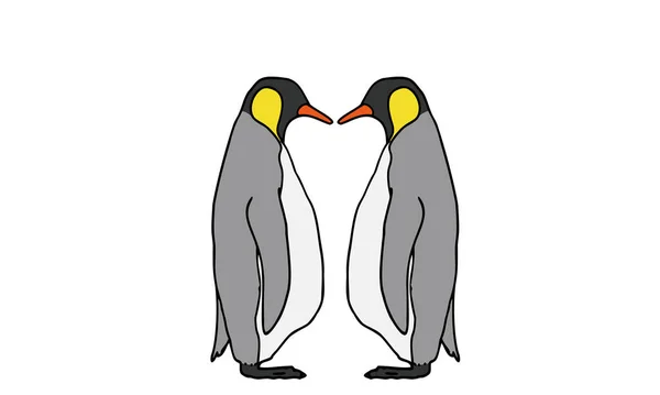 Ilustración Del Pingüino Emperador — Vector de stock