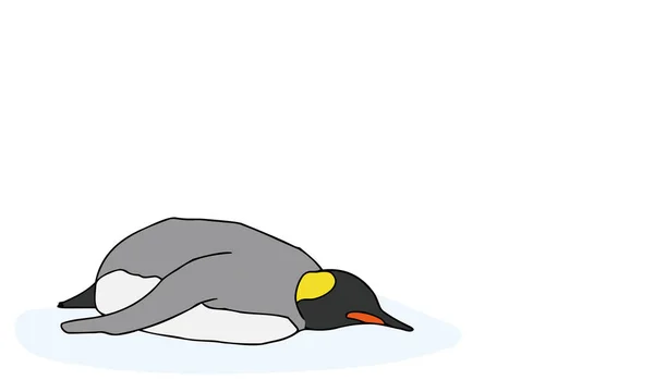 Ilustrasi Kaisar Penguin - Stok Vektor