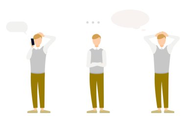 Kişinin duruşu hazır Çağırın, susun, endişelenin