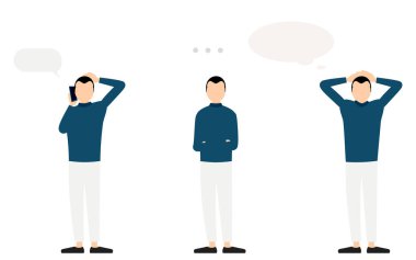 Kişinin duruşu hazır Çağırın, susun, endişelenin