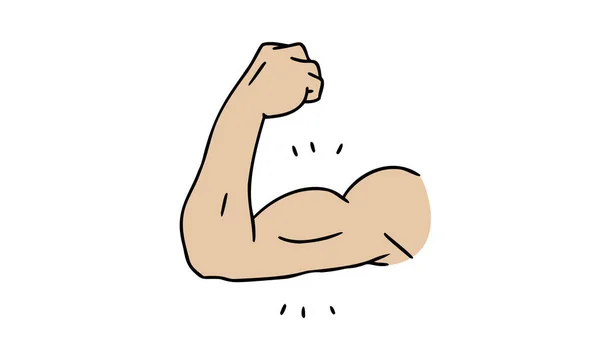 Biceps Mužským Důrazem — Stockový vektor