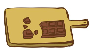 Sevgililer Günü el yapımı çikolata serisi Kesme tahtasında çikolata