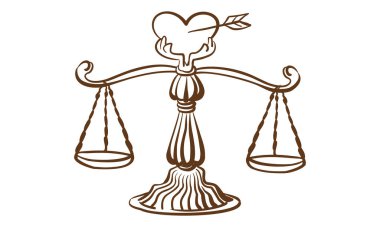 Antika tarzı ölçeklendir, siyah ve beyaz 