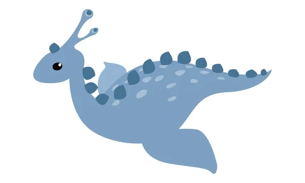 Dinosauří Vodní Dinosauří Vektorová Ilustrace Bez Hranic — Stockový vektor
