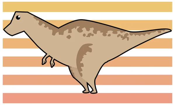 Dinosaur Tyrannosaurus Vector Illustration Μαύρο Σύνορο — Διανυσματικό Αρχείο