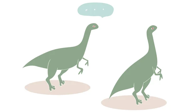 恐龙食人兽图例 在群中 — 图库矢量图片
