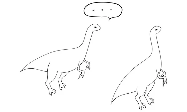stock vector Illustration of dinosaur Eoraptor - In the flock
