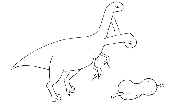 Illustration Des Dinosauriers Eoraptor — Stockvektor