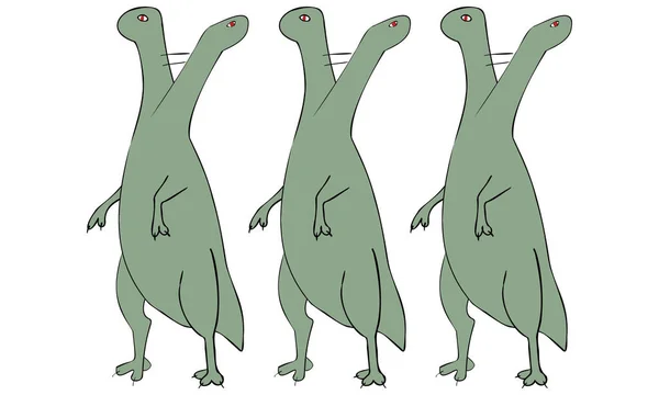 Εικονογράφηση Του Eoraptor Δεινοσαύρων — Διανυσματικό Αρχείο