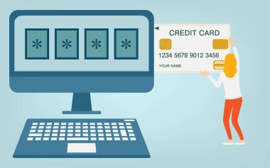 Kredi kartı kullanmak için PIN gerektiren resim çizimi