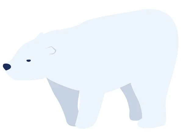 Enkel Illustration Vandrande Isbjörn — Stock vektor